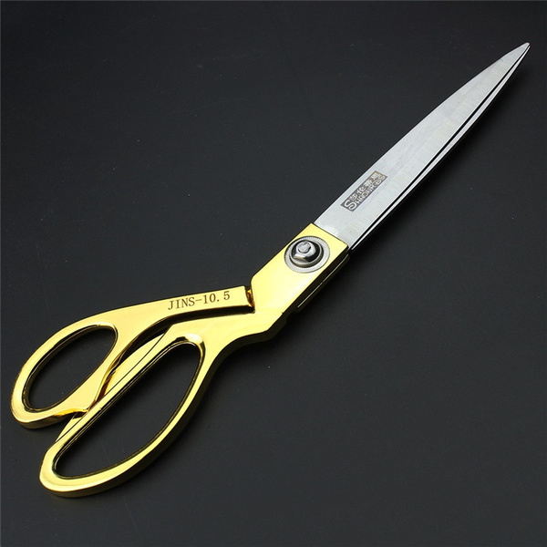 10.5'' Gold Fabric Scissors Stainless Steel Sharp Tailor Scissors Clothing  Scissors 