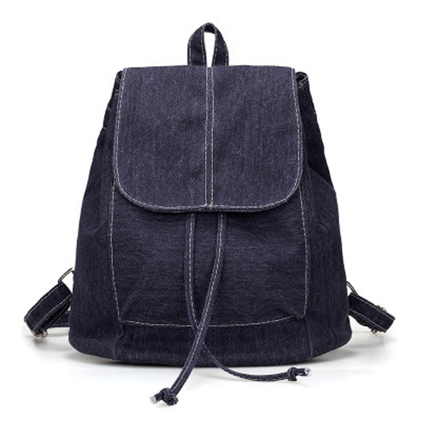 Small denim online backpack