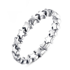 Silver Jewelry Korea Fashionable Five-pointed Star Ring