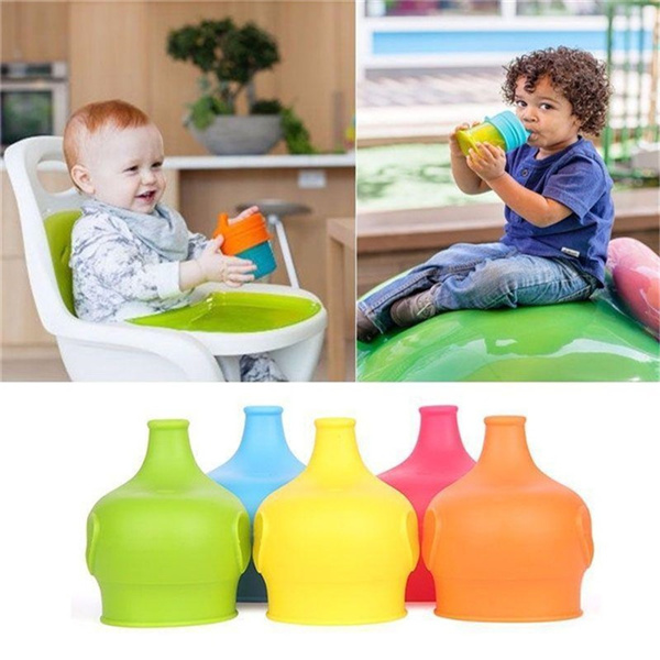 Safety Silicone Sippy Lid Toddler Baby Bottle Cover a Sippy Cup Leak Proof US 