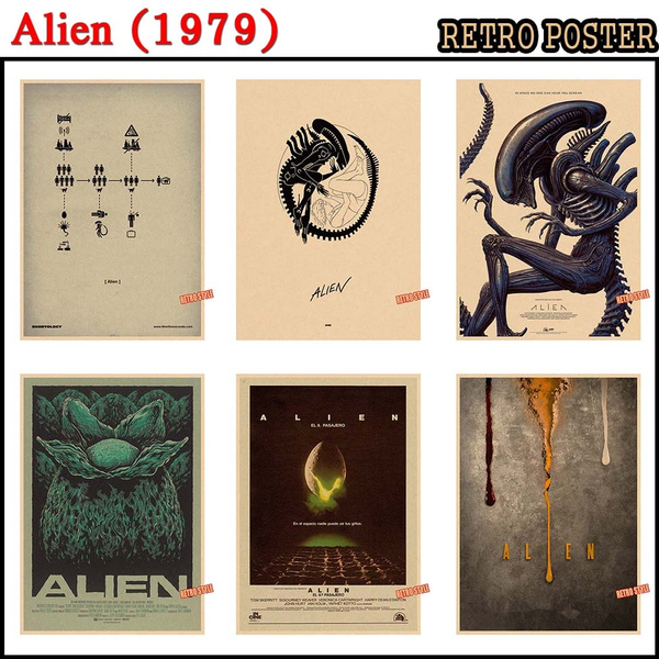 Vintage Poster Science Fiction Horror Fantasy Alien 1979 Movie Home Decorative Painting Poster Retro Poster 42x30cm Wish