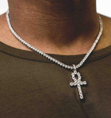 hip hop jewelry, Cross necklace, gold, cuba