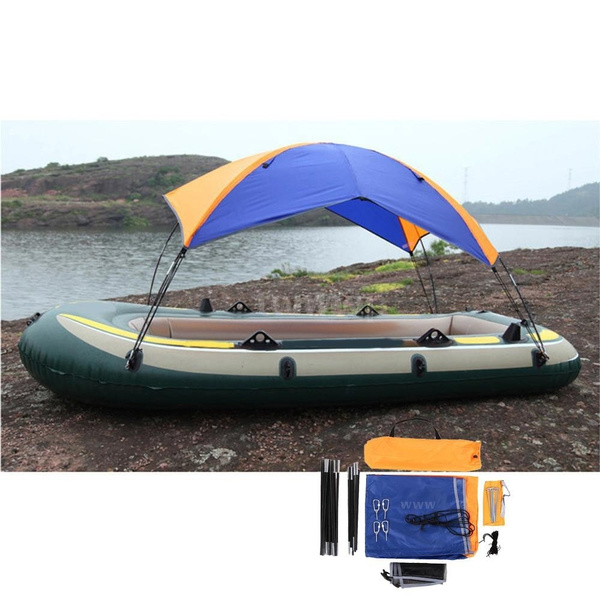 Waterproof Boat Canopy Sun Shade Canoe Awning Shelter Cover for Inflatable Kayak 