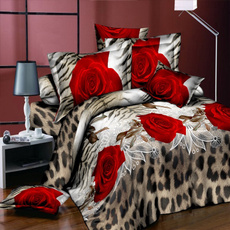 Rose, 3dredrosepatternbeddingset, Leopard, Cover
