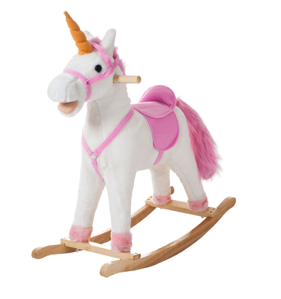 wooden rocking unicorn