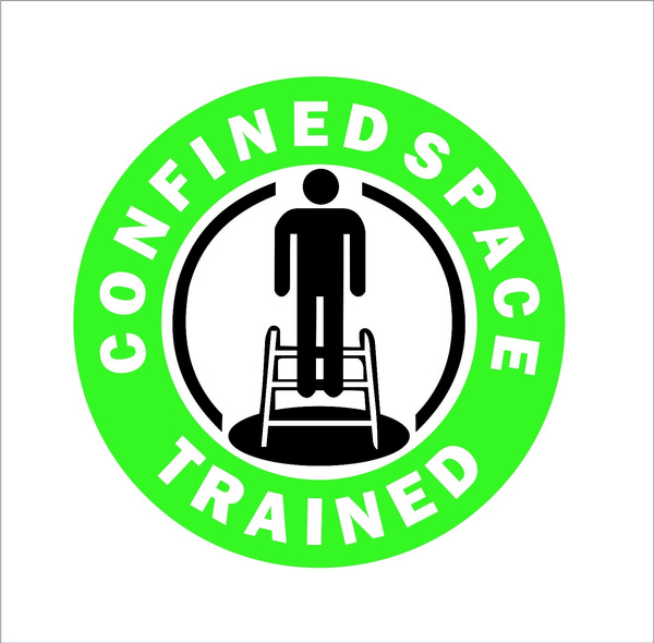 Helmet Decal Label Emblems Confine Confined Space Certified Hard Hat Sticker Helmet Decal Label Emblems Confine Confined Space Certified Hard Hat Sticker