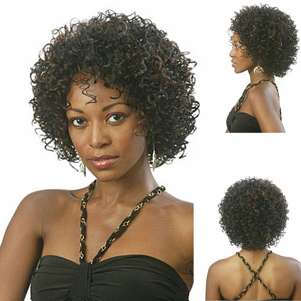 mens brown afro wig