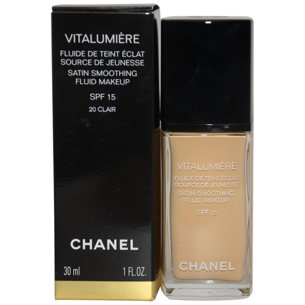 Vitalumiere Satin Smoothing Fluid Makeup SPF 15 - 20 Clair by Chanel for  Women - 1 oz Foundation