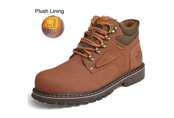 2017 New De Invierno Casual Hombres Zapatos Hombres Botas De Cuero Genuino  De Nieve Caliente Botines Para Hombre M S El Tama O 38-47 | Wish