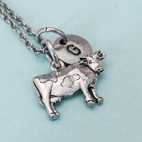 Cow on sale necklace charm