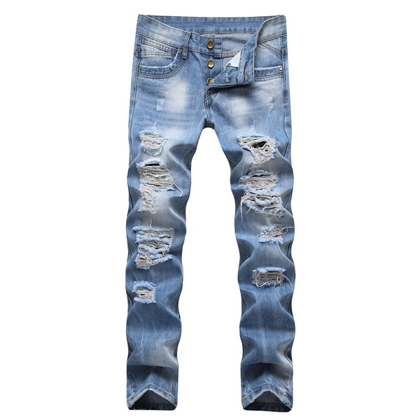 light colored ripped jeans mens