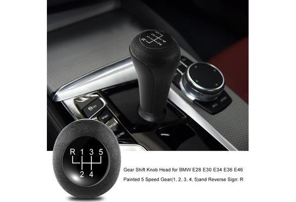 5 Speed Manual Gear Stick Shift Knob Head Plastic For E28 E30 E34 E36 AP