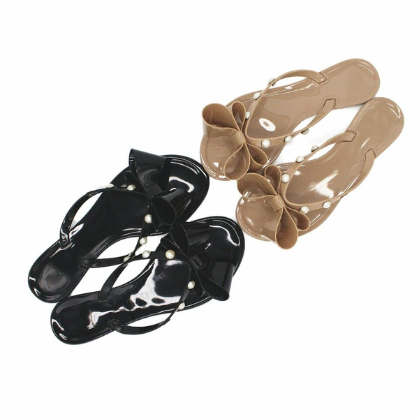 Nicole Miller New York Jelly Glam Bow Sandals