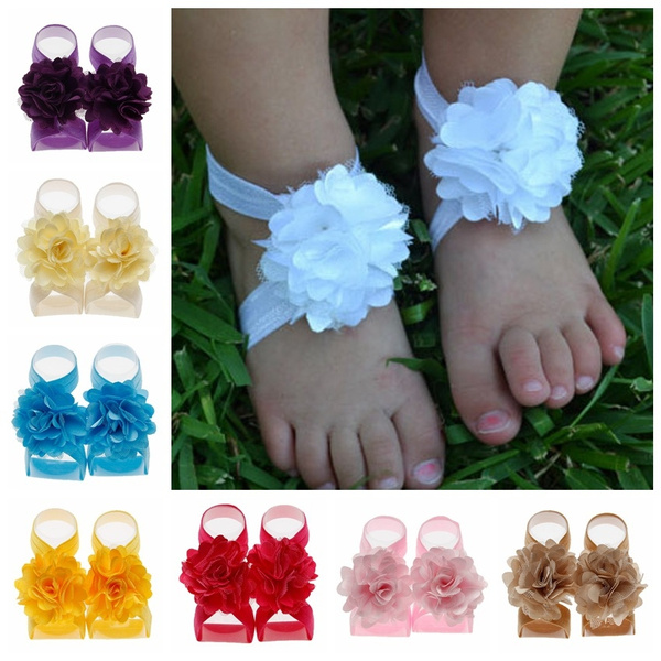 Buy Headband and Barefoot Sandals Baby Girl Flower Set | eRomman