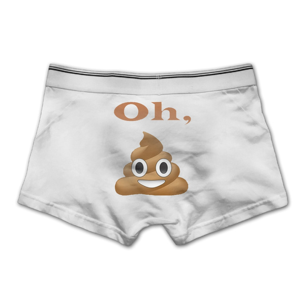 Happy Poop All Over Printed Men's Boxer Briefs 
