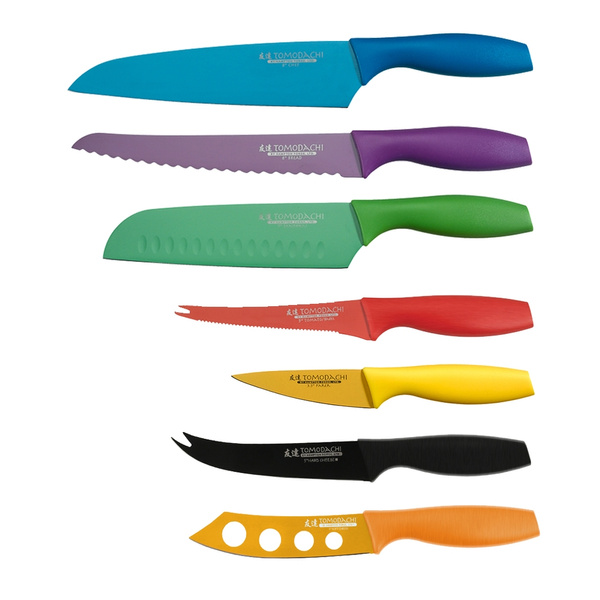 Tomodachi By Hampton Forge Knives Set Of 7 colored