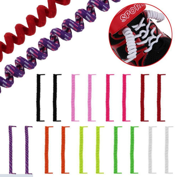 Curly Elastic Shoelaces No Tie Disability Mobility Aid Kids Shoe