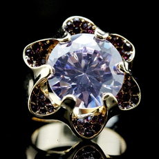 stonering, goldplated, crystal ring, wedding ring