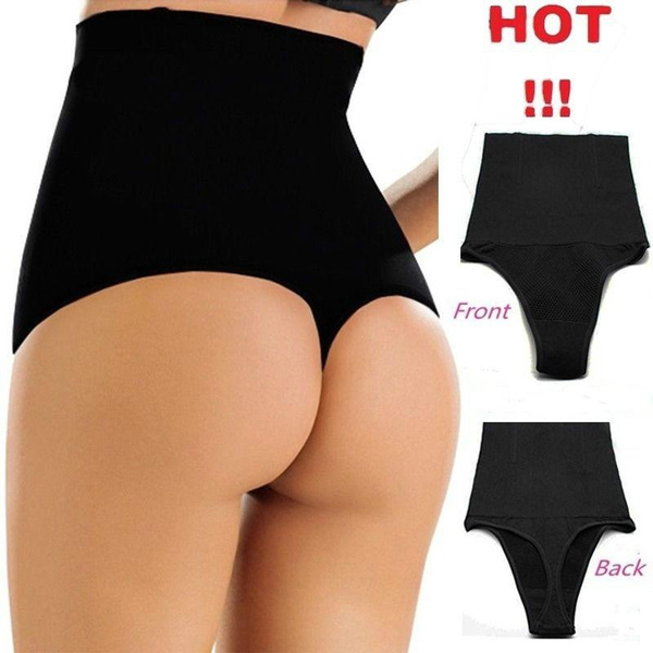 Women High Waist Panty Brief Body Shaper Tummy Control Belt Underwear  Shapewear Belly Girdle Thong