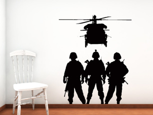 Decor, silhouette, Army, Home & Living