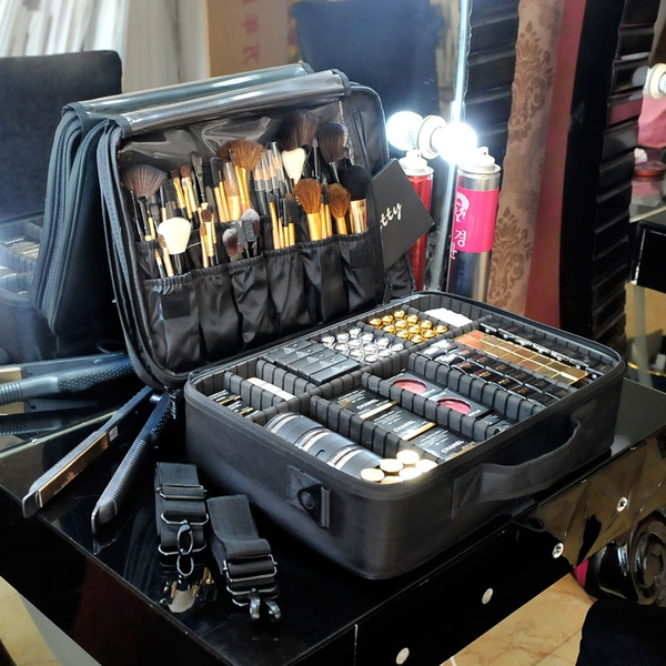 maksimere Gennemvæd gøre ondt Empty Professional Makeup Box Artist Large Bag Travel Suitcase Pouch  Handbag | Wish