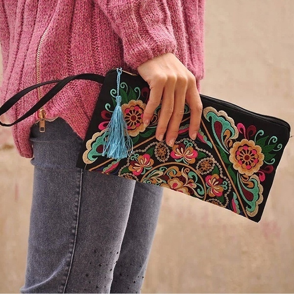 ethnic clutch bolsas