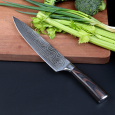 8 inch Chef's Knife Japanese 7Cr17 Stainless Steel Razor Sharp Blade Cut Best Chef Kitchen Cooking Knives Pakka Wood Handle Housewife Good Helper