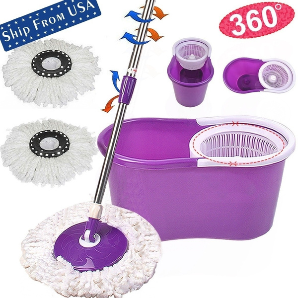 Trend mannetje stil 360° Microfiber Magic Rotating Head Easy Cleaning Floor Mop Bucket Set |  Wish