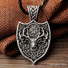 deernecklace, amuletjewelry, vikingnecklace, Deer