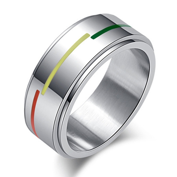 gay pride rings silver