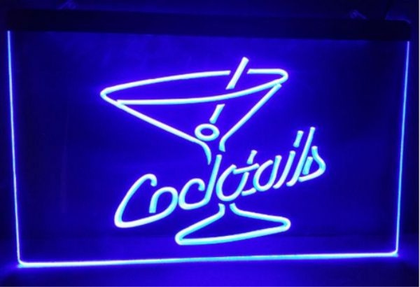 Cocktails Rum Wine Lounge club 3D Leuchtreklame Neonzeichen Leuchtschild Leuchte 