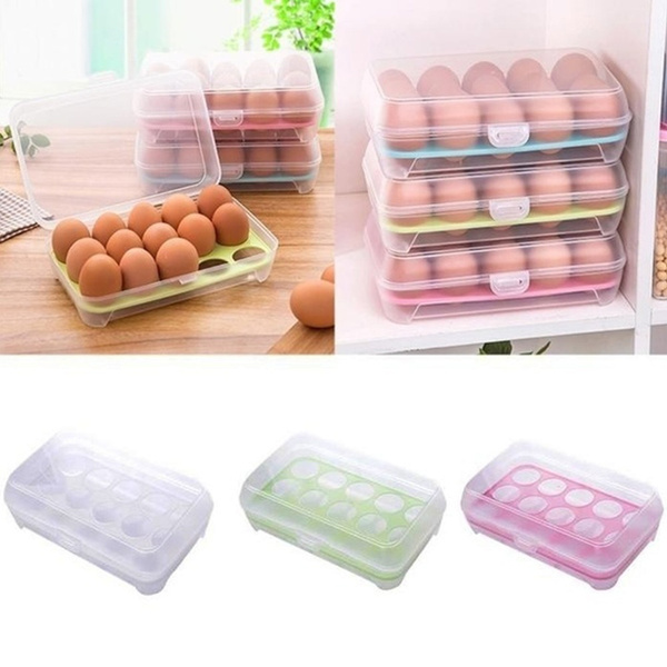 Refrigerator Egg Storage Box 8/15 Eggs Holder Food Storage Container | Wish