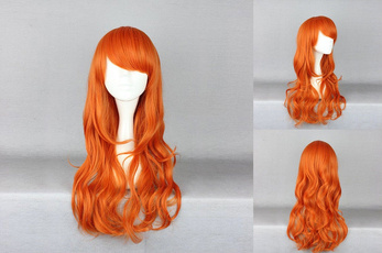 wig, Orange, womenscapcosplaywig, Cosplay