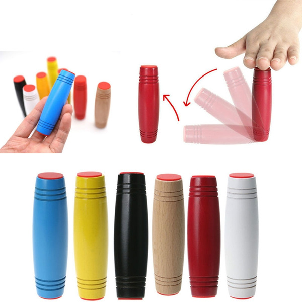 Wooden Desk Toys Release Stress Adults Kids Fidget Hand Spinner Desktop