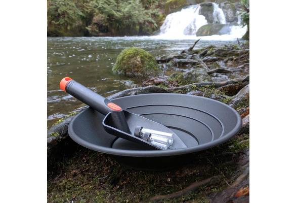 Beginner Gold Panning Kit with Trowel, Gold Pan, 2 Collection