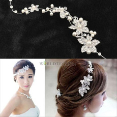 Elegant, Flowers, headdress, Crystal