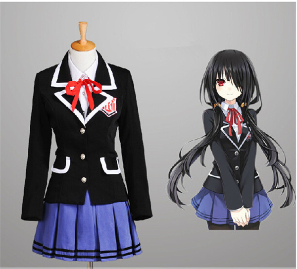 New DATE A LIVE Tokisaki Kurumi Cosplay School Uniform Outfit Costume 