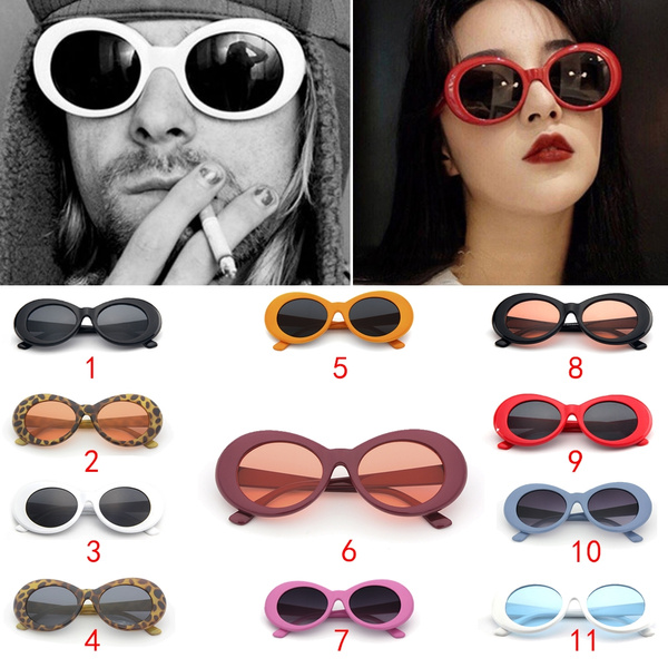 New fashion Women Oval Sunglasses NIRVANA Kurt Cobain Sunglasses Vintage Retro Female Male Sun Glasses Glasses Wish