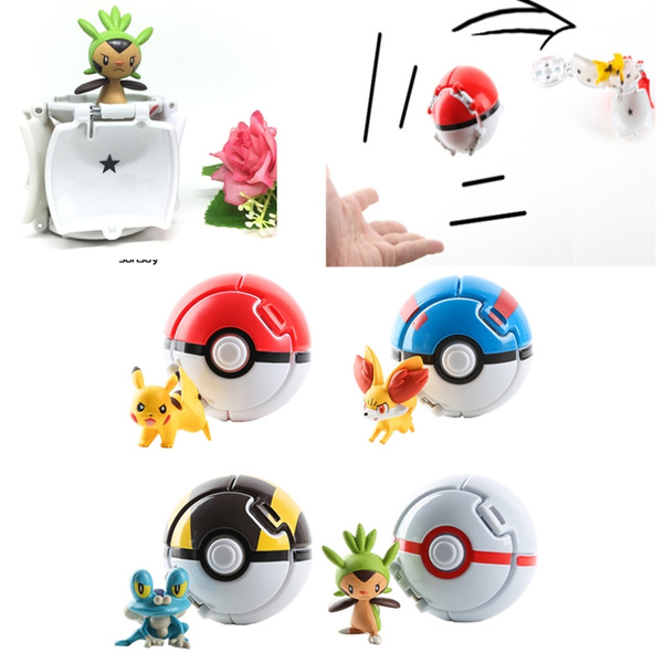 Poké Ball Anime Figures Pokemon Balls/ Pokeball Fairy Ball Toys Gift With  Pokemon Figure, Pikachu Ball Toy