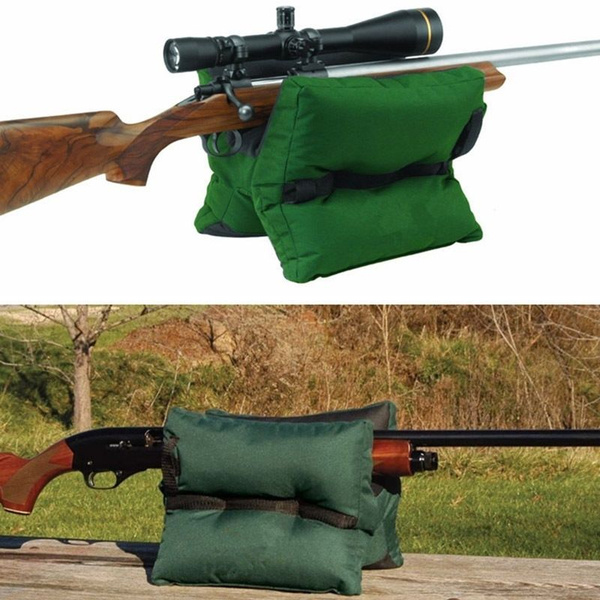 Large Shooting Sand Bag Set Rifle Gun Bench Rest Range Gear Front & Rear Bag 