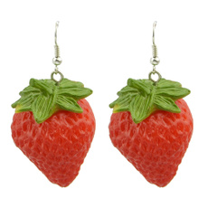 strawberry, strawberryearring, fruitearring, party earrings