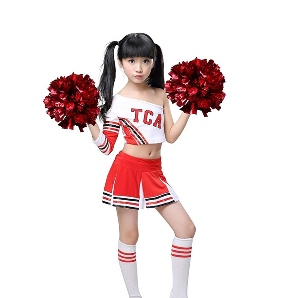 red cheerleader skirt costume