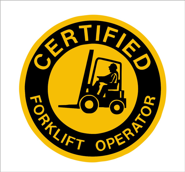 Certified Forklift Operator Hard Hat Hardhat Decal Sticker Placard ...