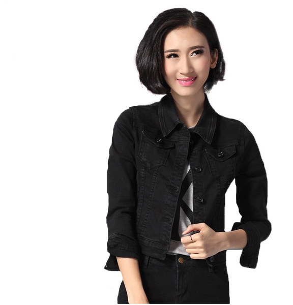 Denim Jacket Women Short Jeans Overcoat 