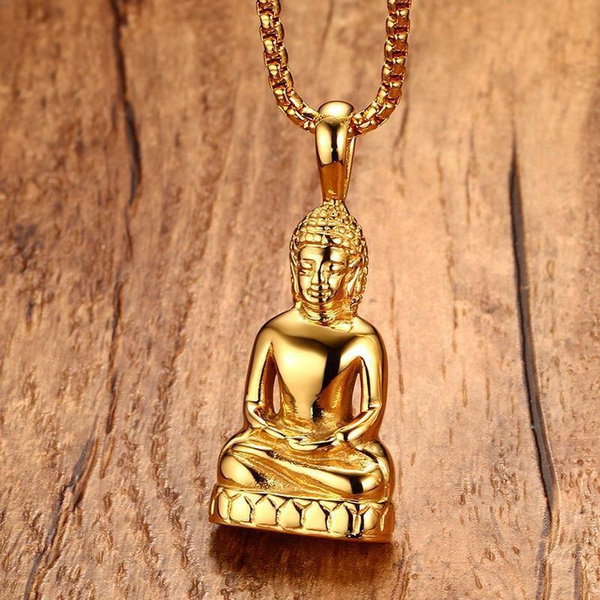 Combo of Tibetan Gautam Buddha Head Pendant Necklace and Tibetian Budd