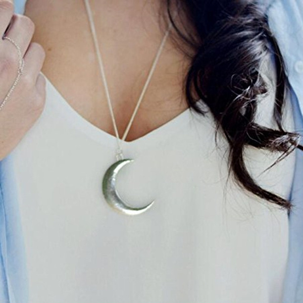 Large moon necklace