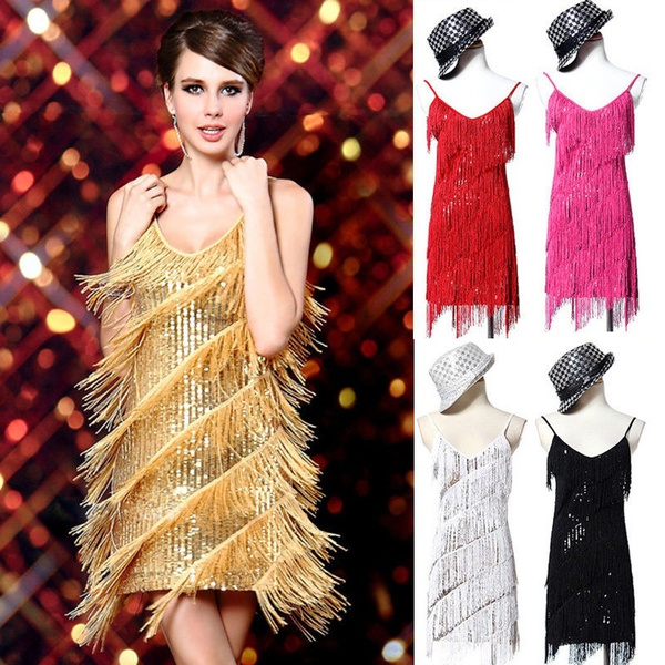 De Moda Para Dama Vestido Baile Flapper borla Con flecos Fiesta De Cóctel | Wish De Moda Para Dama Vestido Baile Flapper borla Con flecos Fiesta De Cóctel | Wish