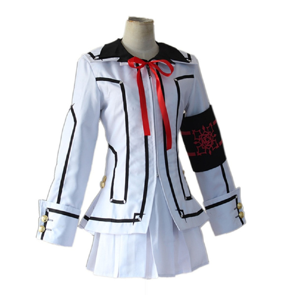 Vampire Knight Cosplay Costume dress Yuki Cross White & Black uniform 