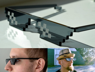 Deal With It Thug Life Glasses Meme MLG Shades 8 Bit pixelated Unisex Sunglasses