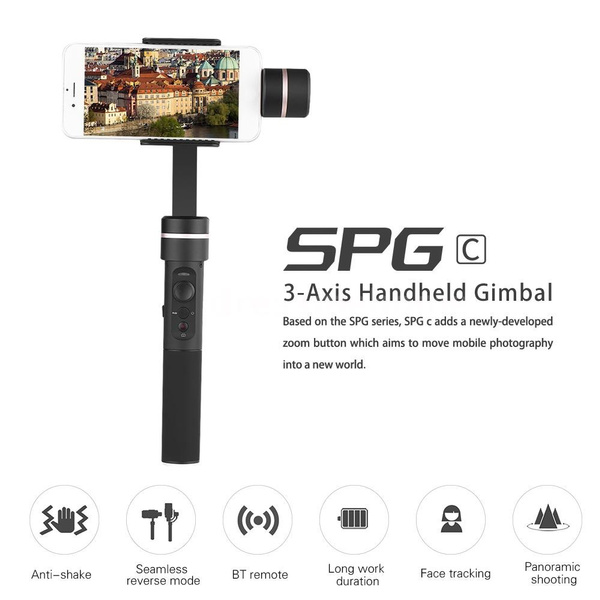 FeiyuTech SPG C 3-Axis Handheld Gimbal Vertical & Horizontal Shooting  Manual Focus Face Tracking Support Panorama And Time-lapse Photography for 